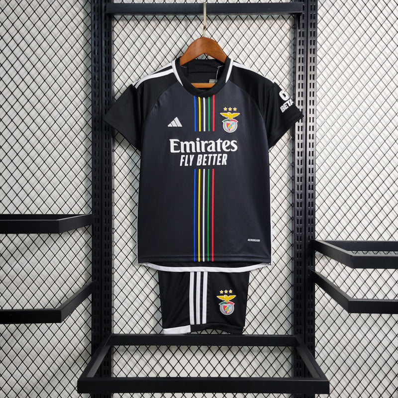 Kit Criança Benfica 2023-24 preto